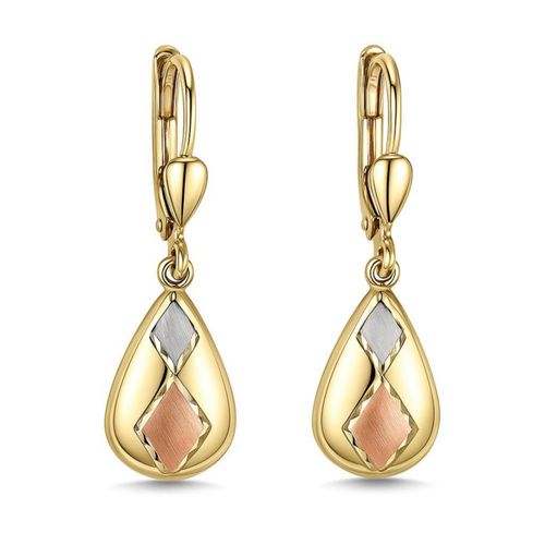 Aretes oro florentino 14k CRISTAL JOYAS ARPSE406399TC