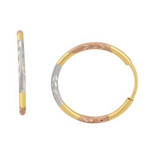 Arracadas oro florentino 14k CRISTAL JOYAS ARPTE411572TC