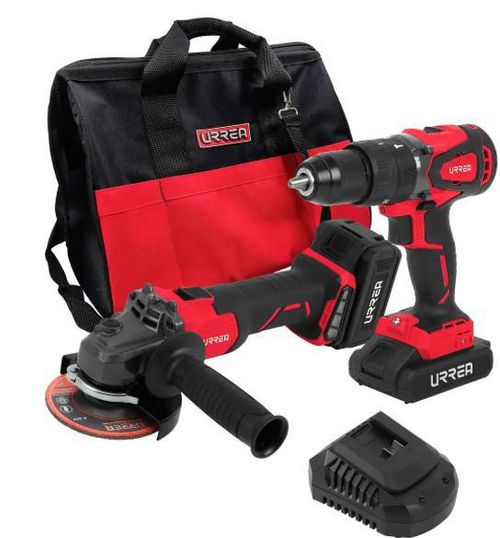 Juego de rotomartillo y esmeriladora a batería Li-ion 20 V, 2 piezas en mochila