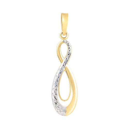 Dije infinito oro amarillo y blanco 14k CRISTAL JOYAS ARPDJ1560YW