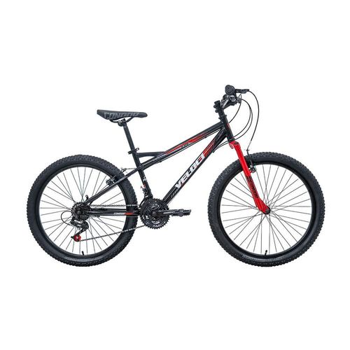 Bicicleta Veloci TRX M/Rig Rodada 24 Negro De Montaña