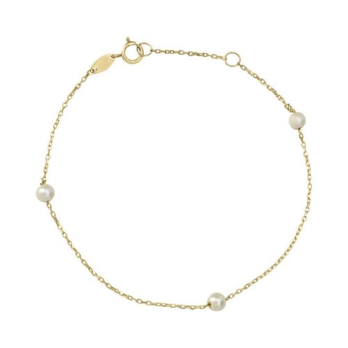 Pulsera dama con perla oro 14k CRISTAL JOYAS ARPPU0649PY