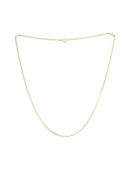 Cadena valentino oro amarillo y blanco 14K CRISTAL JOYAS ALEVB040-55YW