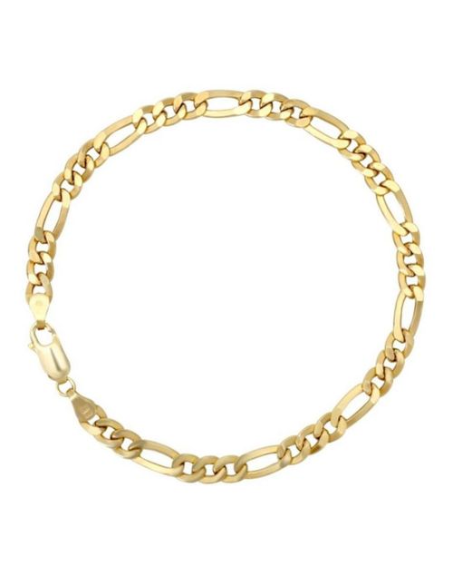 Pulsera caballero figaro oro 14k vento CRISTAL JOYAS SAL7230LCY