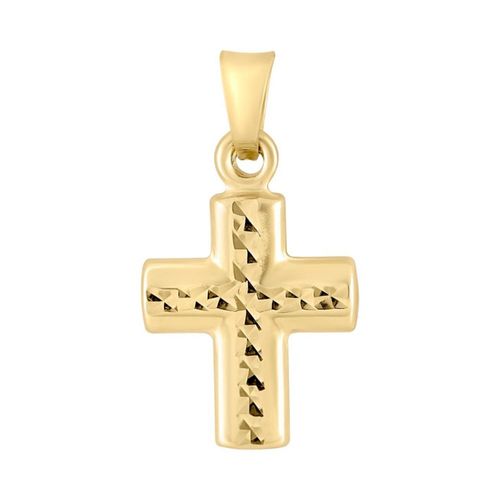 Cruz oro amarillo 14 CRISTAL JOYAS ARPCR43112Y