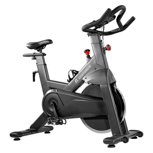 Bicicleta Spinning Centurfit Fija Estatica Ejercicio Fitness Monitor Cardiaco Volante Rueda de Inercia Ajustable Entrenamiento en Casa Resistente