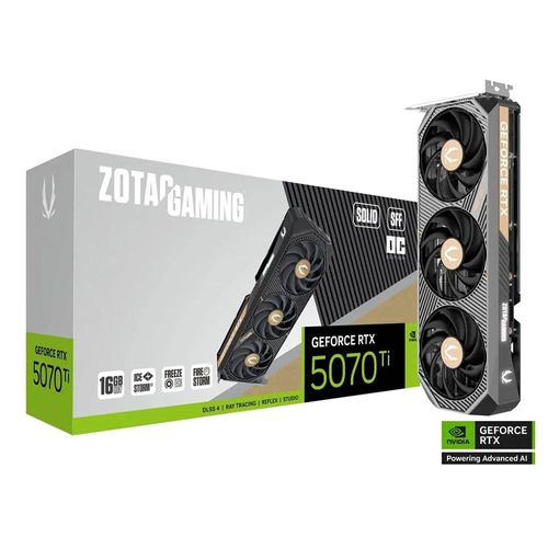 Tarjeta De Video Nvidia Rtx5070Ti 16Gb Oc Gddr7 Zotac Solid Sff Zt-B50710J3-10P
