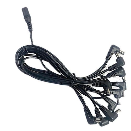 Cable para alimentación 1 jack a 10 plugs pedales de guitarra /camaras cctv