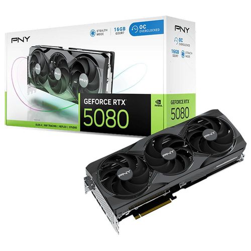Tarjeta de video pny geforce rtx 5080 oc 16gb models gddr7