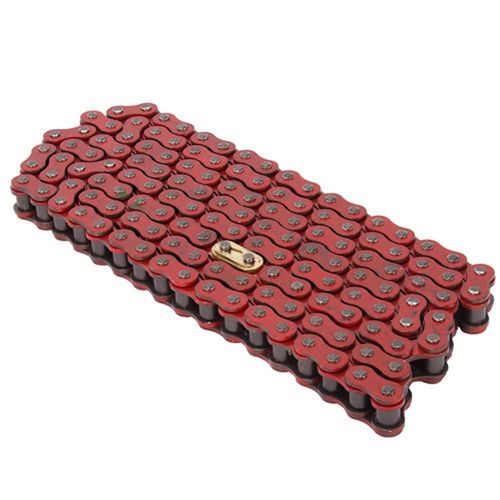 Cadena reforzada moto 428hx136l roja rc150 fz16 ybr125 cb190