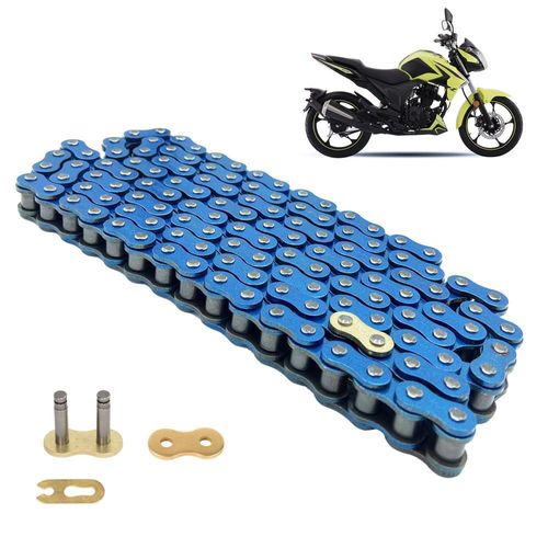 Cadena 428h-126l azul para motocicleta anticorrosivo leiruki