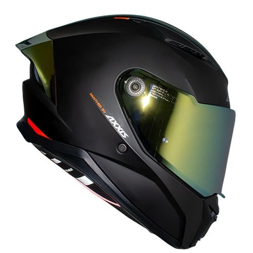 Casco moto doble certificado dorado panther solid talla m