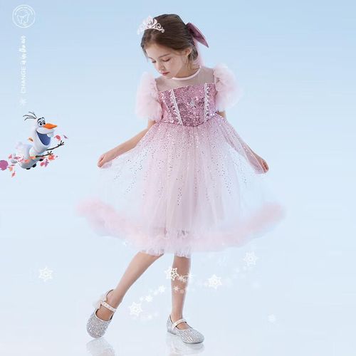 Vestido Disney Frozen Rosa para Niña