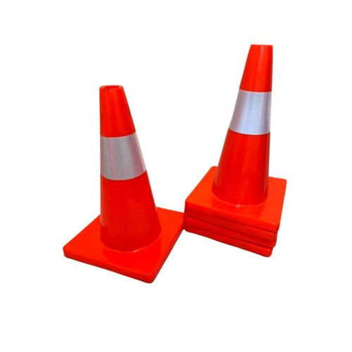 Phasa Paquete de 5 Conos PVC Naranja 45cm Vial Seguridad Reflejante