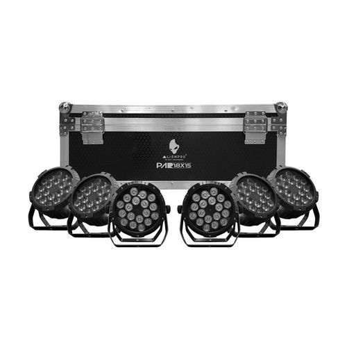 Set 6 cañones par 18x15 alienpro washers 200w rgbwyp 6 en 1