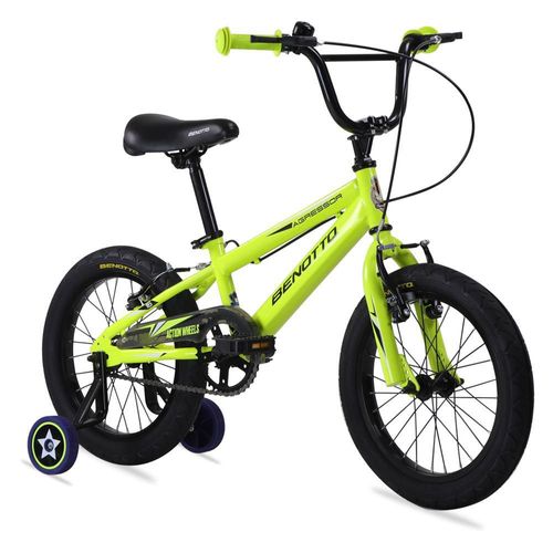 Bicicleta Infantil Benotto Agressor R16 1V Verde Limón