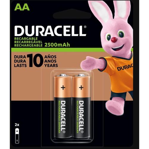 Duracell recargable aa con 2 unidades 2500 mah hr6 1.2v