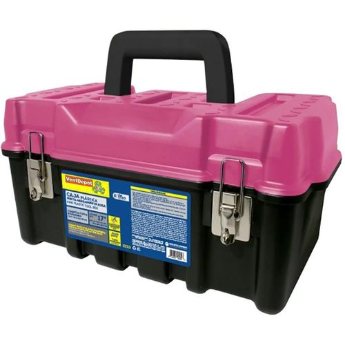 Caja de plástico resistente MXPKX-001 PinkBox Caja para guardar pinzas