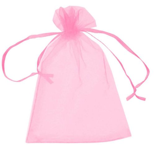 Costalitos de Organza de Regalo MXPHK-009 PouchyPink Bolsa Costalito con Cordón