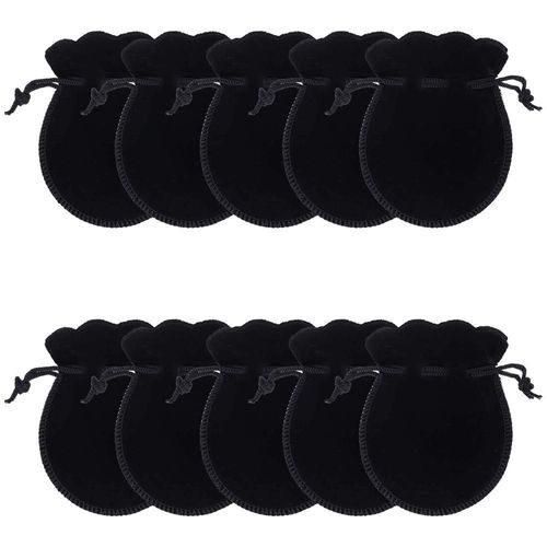 Bolsas de Terciopelo MXVKA-006 VelvtyBlack Bolsas para Joyeria