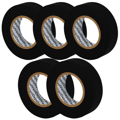 Cinta aislante negra 19mm MXTTQ-002 ElectricBlack Cinta negra uso eléctrico