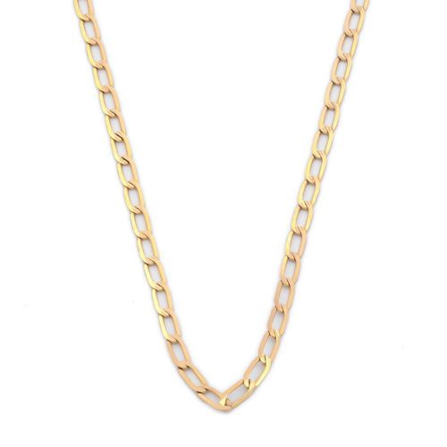 Cadena barbada inglesa 1.5 mm oro sólido 14k 45 cm