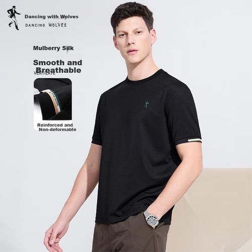 Playera Dancing Wolves Negro Para Hombre