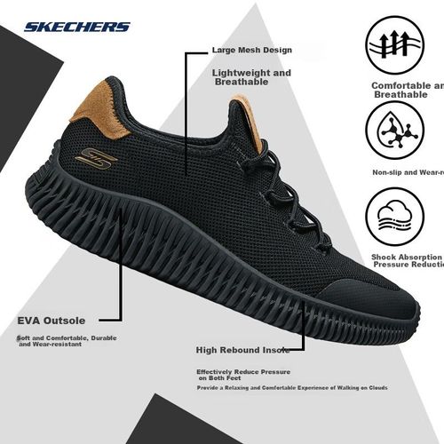 Tenis Casuales Skechers Gris para hombre
