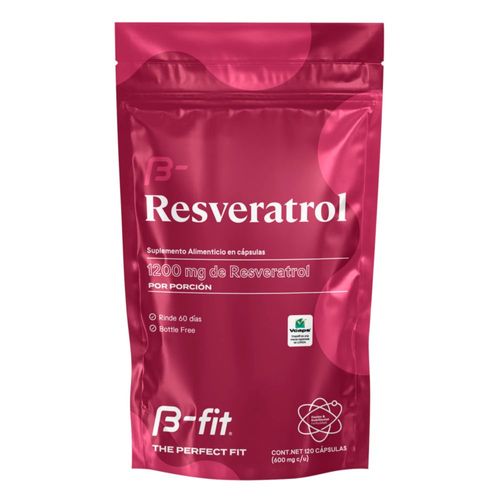 B-fit Resveratrol 120 Caps 1200mg Puro Antioxidante Natural 60 Porciones