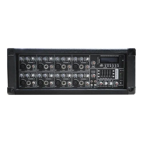 Consola Amplificada Audiobahn 8 Canales 300W RMS Bluetooth USB/SD Ecualizador 5 Bandas APM8300i
