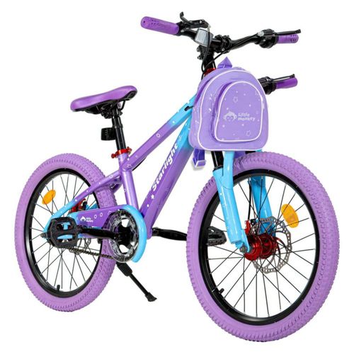 Bicicleta Infantil Little Monkey Starlight Rodada 20 Niñas Color Morado Diseño Moderno Marco Resistente Comoda Segura Estable