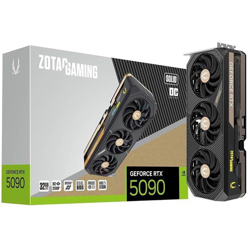 Tarjeta de video zotac geforce rtx 5090 solid oc 32gb gddr7 zt-b50900j-10p