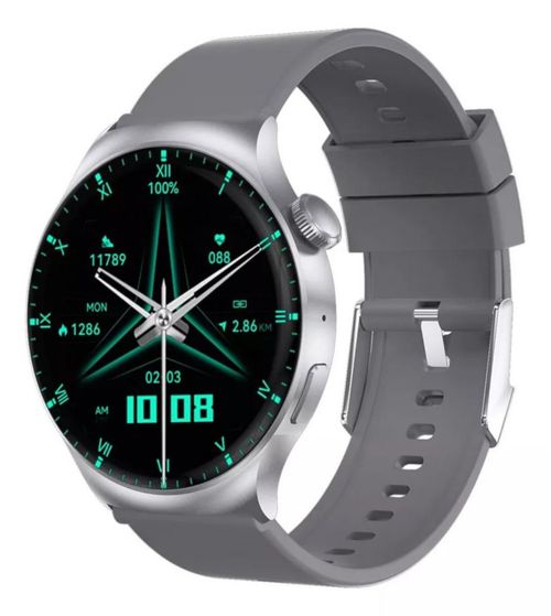 Reloj Dama Smartwatch Dt4 Mate  Nfc Gris