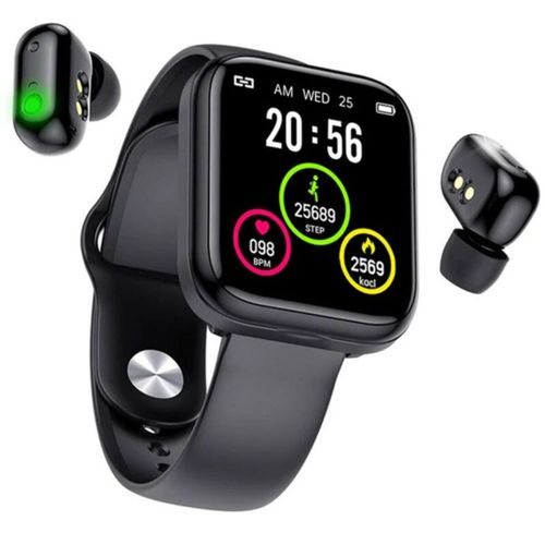 Reloj Inteligente X5 2 En 1 Con Audífonos Bluetooth True Wireless NEGRO