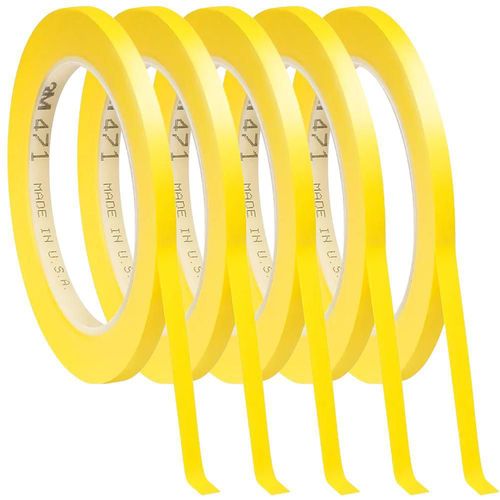 Cinta vinil 3mm amarillo uso MXVTQ-005 VyniTapeYellow3 Cinta amarilla sin residuos