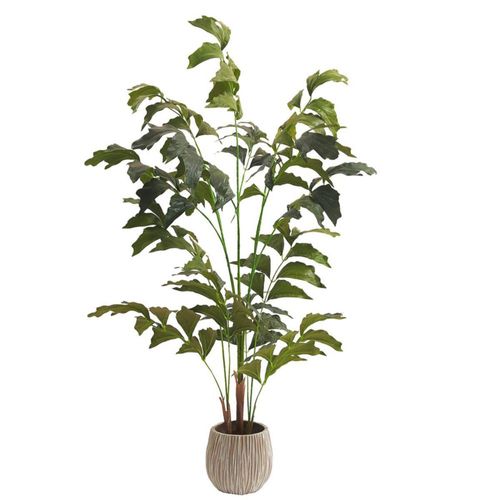 Planta artificial moderna con maceta decorativa Real Style Palmera caryota  de 130cm de alto Artego para hogar sala comercio oficina