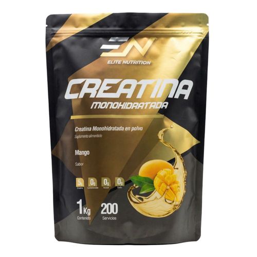 Elite Creatina Monohidratada 1kg Mango Polvo Fuerza y Rendimiento Gym