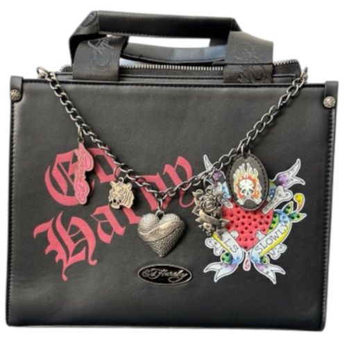 Bolsa Crossbody Ed Hardy Black Mult Heart