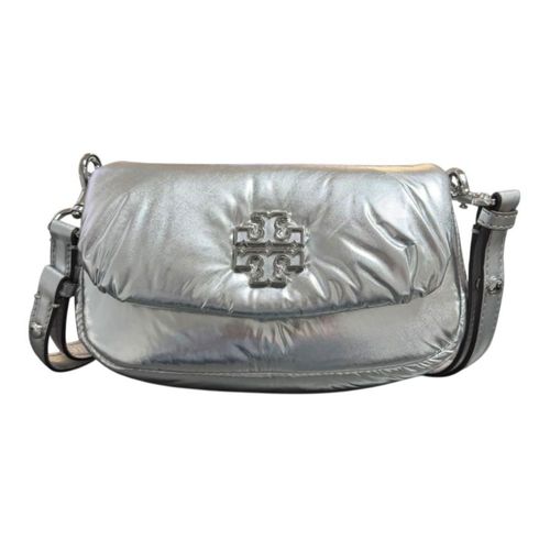 Bolsa Tory Burch Britten Plateado