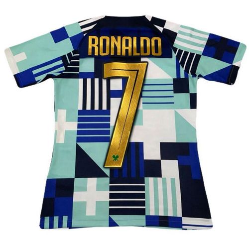 Increible! Jersey Playera Cristiano 7 Edicion Especial Port Mosaico Azul