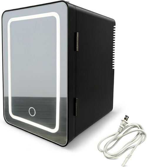 Mini Refrigerador  Bluelander, Capacidad de 4L, Estante Extraíble y 2 Alturas, Mini Refri Termoeléctrico (Negro)