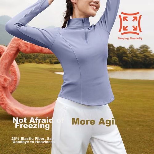 Chamarra Forro Polar Media Cremallera Para Mujer