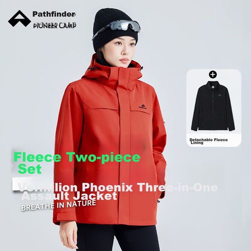 Chamarra Impermeable Tres en Uno de Poliéster Para Mujer