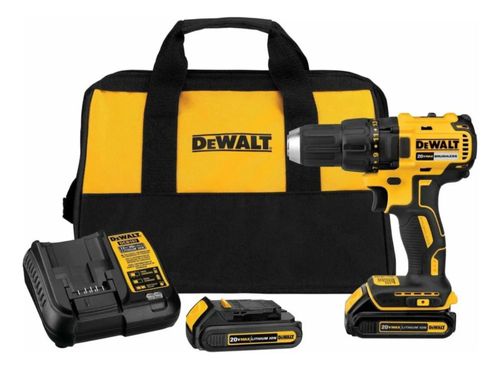 Taladro atornillador inalámbrico DEWALT 20V MAX 1/2″ – Solo herramienta, potente y compacto para perforar y atornillar con precisión