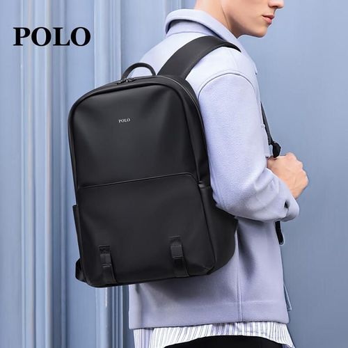 Mochila para laptop POLO tela Negro y Gris Hombre