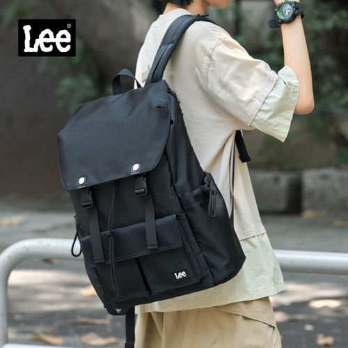 Mochila escolar Lee tela Oxford Negro