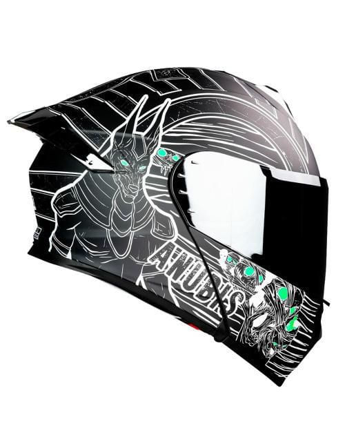 Casco Kov Thunder Racing Abatible Anubis Mica Humo C/ Alerón