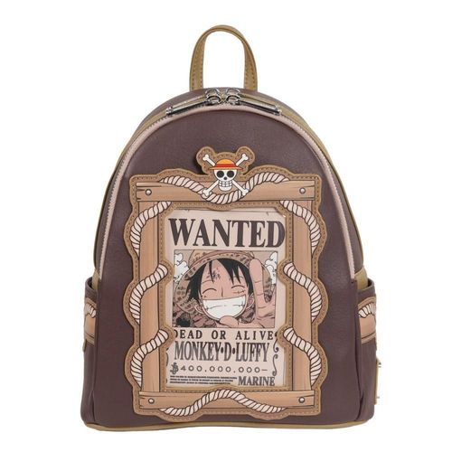 Monkey d. luffy wanted mini backpack exclusiva ee one piece