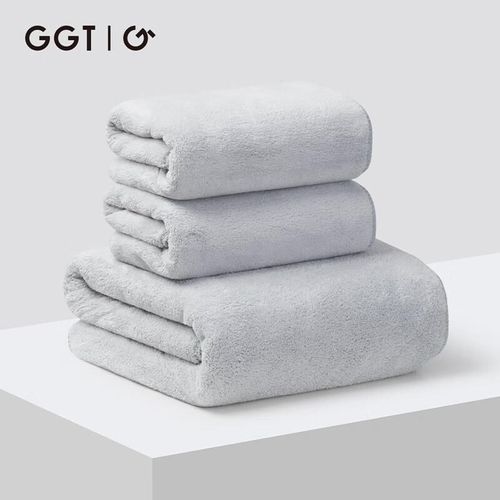 Juego de toalla de baño y manos microfibra 3pzas Gris