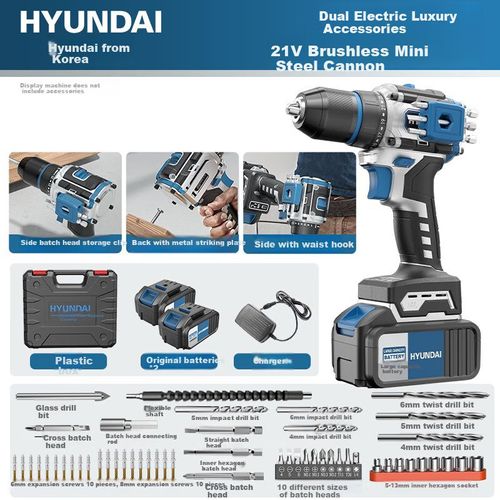 Taladro Eléctrico Hyundai Xd-Xgp-602 21V Brushless